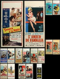 6d0850 LOT OF 17 FORMERLY FOLDED ITALIAN LOCANDINAS 1960s-1970s a variety of cool movie images!