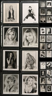 6d0637 LOT OF 30 ACTRESS PUBLICITY 8X10 PHOTOS IN SLEEVES 1990s beautiful close portraits!