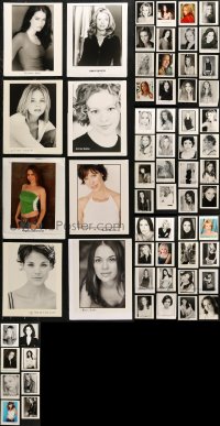 6d0592 LOT OF 64 ACTRESS PUBLICITY 8X10 PHOTOS WITH RESUMES ATTACHED 1990s-2000s great portraits!