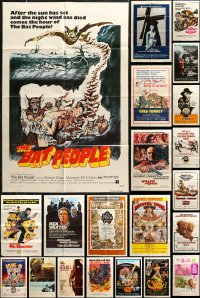 6d0249 LOT OF 32 FOLDED ONE-SHEETS 1970s great images from a variety of different movies!