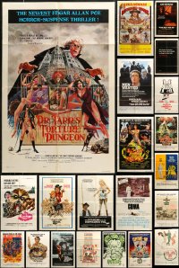 6d0233 LOT OF 42 FOLDED ONE-SHEETS 1970s great images from a variety of different movies!