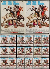 6d0801 LOT OF 21 FORMERLY FOLDED TARAS BULBA 20X28 NON-US. POSTERS 1962 Yul Brynner, Tony Curtis
