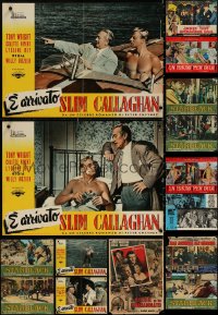 6d0868 LOT OF 21 FORMERLY FOLDED ITALIAN PHOTOBUSTAS 1950s-1960s scenes from a variety of movies!