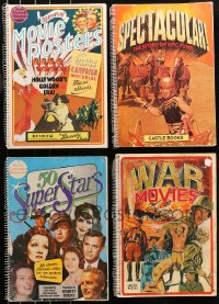 6d0460 LOT OF 4 SPIRAL BOUND 12x17 SOFTCOVER MOVIE BOOKS 1970s filled great images & information!