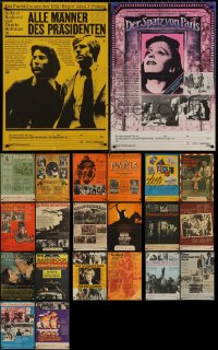 6d0931 LOT OF 28 FORMERLY FOLDED EAST GERMAN A2 POSTERS 1970s a variety of movie images!