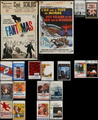 6d0830 LOT OF 19 UNFOLDED AND FORMERLY FOLDED BELGIAN POSTERS 1960s-1980s cool movie images!