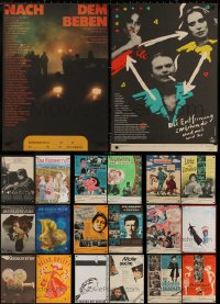 6d0933 LOT OF 20 FORMERLY FOLDED EAST GERMAN A2 POSTERS 1960s-1990s a variety of movie images!