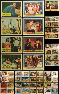 6d0327 LOT OF 81 LOBBY CARDS 1950s-1970s complete & incomplete sets from a variety of movies!