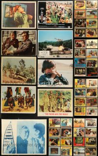 6d0329 LOT OF 73 LOBBY CARDS 1950s-1970s great scenes from a variety of different movies!