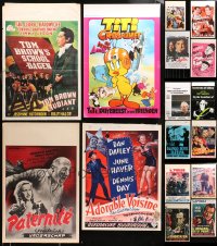 6d0834 LOT OF 16 FORMERLY FOLDED BELGIAN POSTERS 1950s-1980s great images from a variety of movies!