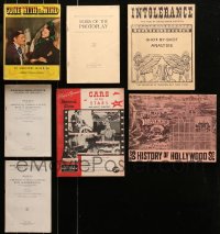 6d0464 LOT OF 7 SOFTCOVER MOVIE BOOKS 1910s-1960s filled with great images & information!