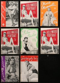 6d0510 LOT OF 8 ENGLISH DIGEST MOVIE MAGAZINES 1940s filled with great images & articles!