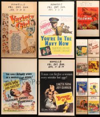 6d0014 LOT OF 13 WINDOW CARDS 1940s-1950s great images from a variety of different movies!