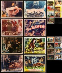 6d0471 LOT OF 31 HORROR/SCI-FI AND FANTASY LOBBY CARD 11X14 REPRODUCTIONS 1980s cool movie scenes!