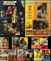 6d0872 LOT OF 17 FORMERLY FOLDED VERTICAL 19X27 ITALIAN PHOTOBUSTAS 1950s-1960s cool movie images!