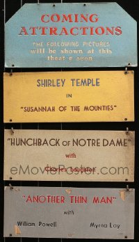 6d0173 LOT OF 4 COMING ATTRACTIONS SPECIAL POSTERS 1939 Hunchback of Notre Dame, Another Thin Man!
