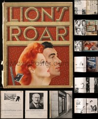 6d0476 LOT OF 4 LION'S ROAR EXHIBITOR MAGAZINES WITH MISSING FRONT OR BACK COVERS 1940s cool!