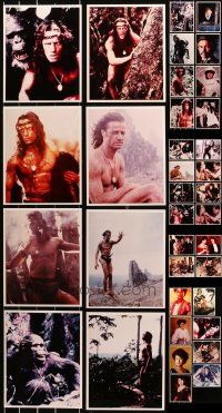 6d0725 LOT OF 36 GREYSTOKE COLOR 8X10 REPRO PHOTOS 1980s Christopher Lambert as Tarzan!