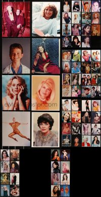 6d0714 LOT OF 87 COLOR 8X10 REPRO PHOTOS 1980s a variety of portraits of top Hollywood stars!