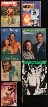 6d0512 LOT OF 7 MAGAZINES WITH TARZAN COVERS 1930s-1990s filled with great images & articles!