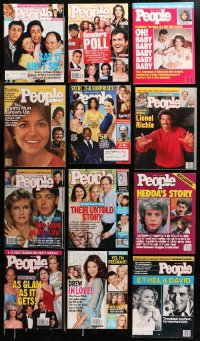 6d0487 LOT OF 12 PEOPLE MAGAZINES 1970s-2000s filled with great celebrity images & articles!