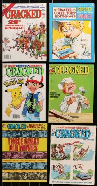 6d0524 LOT OF 6 CRACKED MAGAZINES 1960s-1990s filled with great artwork & funny articles!