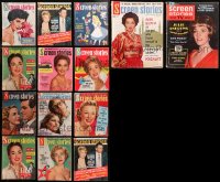 6d0482 LOT OF 14 SCREEN STORIES MOVIE MAGAZINES 1950s-1970s filled with great images & articles!