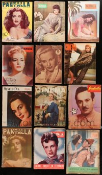 6d0486 LOT OF 12 SPANISH MOVIE MAGAZINES 1940s-1960s filled with great images & articles!