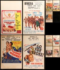 6d0017 LOT OF 11 WINDOW CARDS 1940s-1950s great images from a variety of different movies!