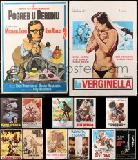 6d0892 LOT OF 15 FORMERLY FOLDED YUGOSLAVIAN POSTERS 1960s-1980s a variety of movie images!