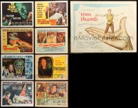 6d0398 LOT OF 9 HORROR/SCI-FI/FANTASY TITLE CARDS 1950s-1960s great images from a variety of movies!