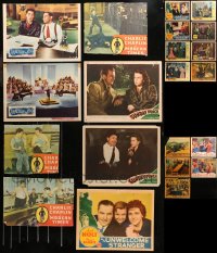 6d0371 LOT OF 21 LOBBY CARDS 1930s-1940s incomplete sets from a variety of different movies!