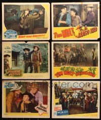 6d0409 LOT OF 6 COWBOY WESTERN LOBBY CARDS 1940s great scenes from several movies!
