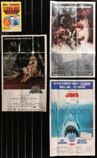 6d0710 LOT OF 3 FOLDED 12X20 TOPPS POSTERS WITH BAG 1981 Star Wars, Empire Strikes Back, Jaws!