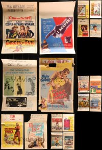 6d0009 LOT OF 18 WINDOW CARDS 1950s-1960s great images from a variety of different movies!
