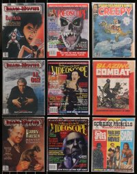 6d0505 LOT OF 9 HORROR MAGAZINES 1960s-1990s filled with great images & articles!