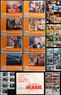6d0334 LOT OF 63 LOBBY CARDS 1960s-1980s mostly complete sets from several movies!