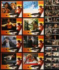 6d0345 LOT OF 40 LOBBY CARDS 1970s-1990s complete sets from a variety of different movies!