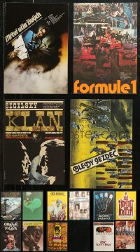 6d0920 LOT OF 15 UNFOLDED AND FORMERLY FOLDED 12X16 CZECH POSTERS 1970s-1980s cool movie images!