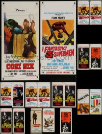 6d0849 LOT OF 19 FORMERLY FOLDED ITALIAN LOCANDINAS 1960s-1970s a variety of movie images!