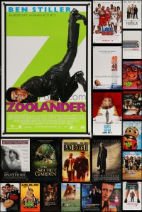 6d0998 LOT OF 25 UNFOLDED MOSTLY DOUBLE-SIDED 27X40 ONE-SHEETS 1990s-2000s cool movie images!