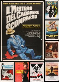 6d0036 LOT OF 10 FOLDED ITALIAN ONE-PANELS 1970s-1990s great images from a variety of movies!