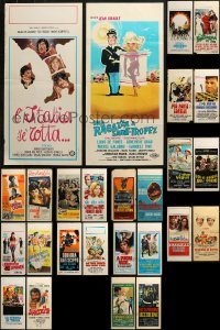 6d0842 LOT OF 26 FORMERLY FOLDED ITALIAN LOCANDINAS 1950s-1970s a variety of cool movie images!