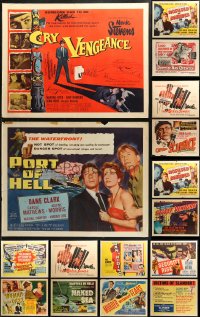 6d0766 LOT OF 20 UNFOLDED & FORMERLY FOLDED HALF-SHEETS 1950s great images from a variety of movies!