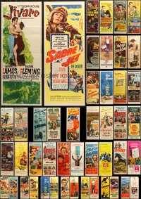 6d0779 LOT OF 63 FORMERLY FOLDED INSERTS 1940s-1970s great images from a variety of movies!