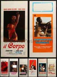 6d0857 LOT OF 8 FORMERLY FOLDED SEXPLOITATION ITALIAN LOCANDINAS 1970s-1980s sexy images w/nudity!