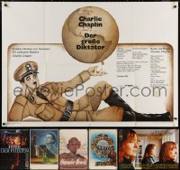 6d0064 LOT OF 6 FOLDED NON-U.S. OVERSIZED POSTERS 1950s-1990s great images from a variety of movies!