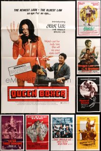 6d0281 LOT OF 14 FOLDED KUNG FU ONE-SHEETS 1970s-1980s great images from martial arts movies!