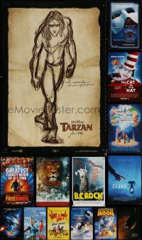 6d1027 LOT OF 20 UNFOLDED MOSTLY DOUBLE-SIDED 27X40 ONE-SHEETS 1980s-2000s cool movie images!