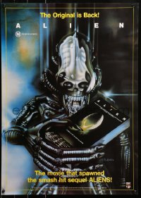 6f0151 ALIEN 19x27 Australian video poster R1986 Ridley Scott outer space sci-fi classic, Laslo art!